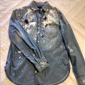 J. Crew Chambray Top, Long Sleeves, Size 6